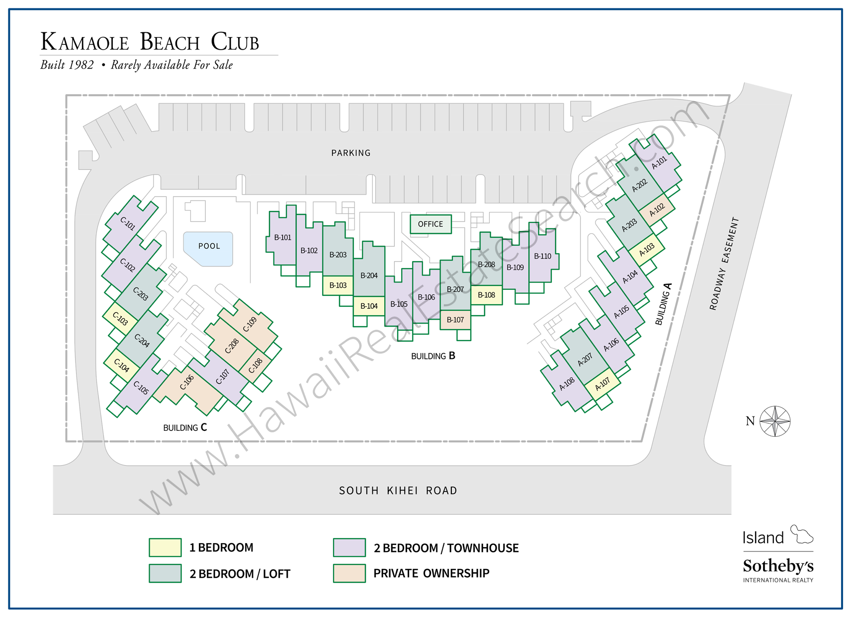 Kamaole Beach Club Map